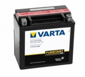 VARTA Powersports AGM 512 014 010 Motorradbatterie  - 12V 12Ah wartungsfrei