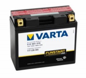 VARTA Powersports AGM 512 901 019 Motorradbatterie  - 12V 12Ah wartungsfrei
