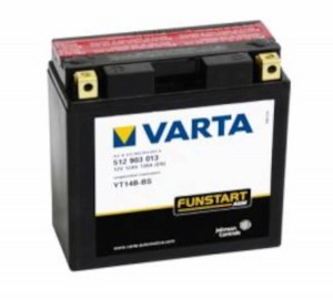 VARTA Powersports AGM 512 903 013 Motorradbatterie  - 12V 12Ah wartungsfrei