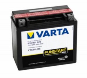 VARTA Powersports AGM 518 901 026 Motorradbatterie  - 12V 18Ah wartungsfrei