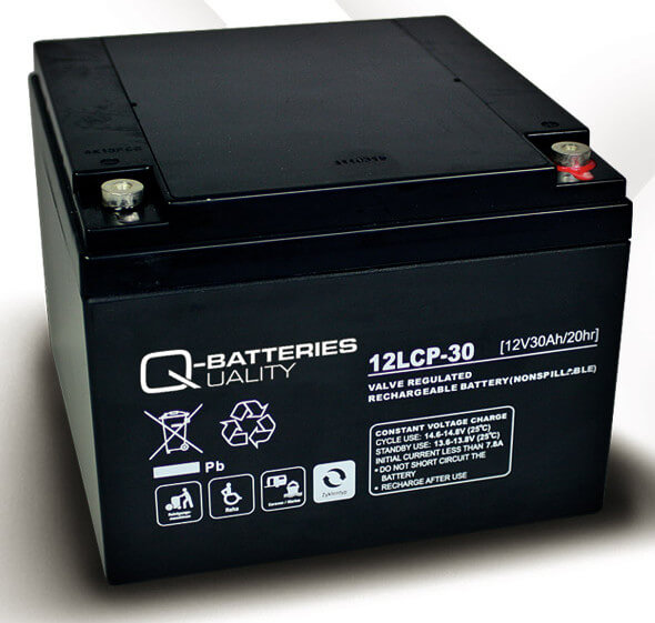 Q-Batteries 12LCP-30 12V 30Ah Blei-Akku / AGM Batterie Zyklentyp