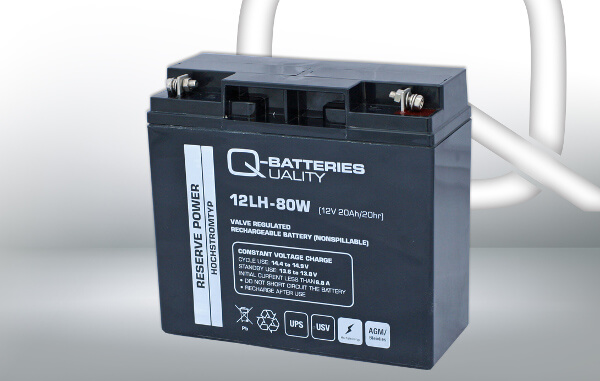 Q-Batteries 12LH-80W 12V 80W AGM Batterie Akku Hochstrom