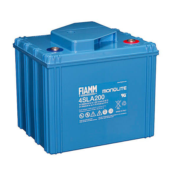 Fiamm 4SLA200 4V 200Ah Blei-Akku / AGM Batterie