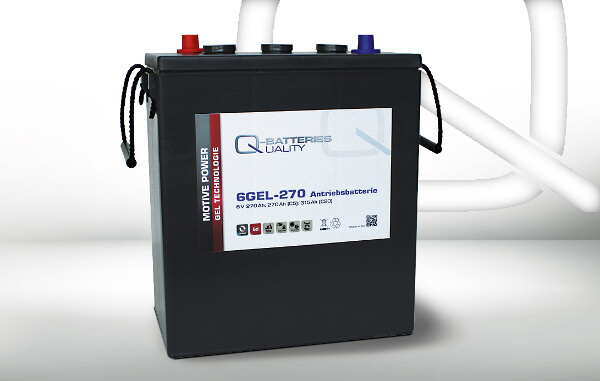 Q-Batteries 6GEL-270 6V 270Ah GEL Akku Zyklentyp Zyklenfest