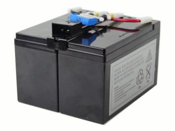 Batterie-Satz für APC RBC48 komplett vorkonfektioniert mit Kabel und Stecker