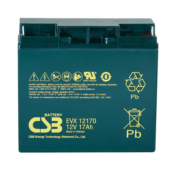 CSB EVX12170 12V 17Ah Blei-Akku / AGM Batterie Zyklenfest