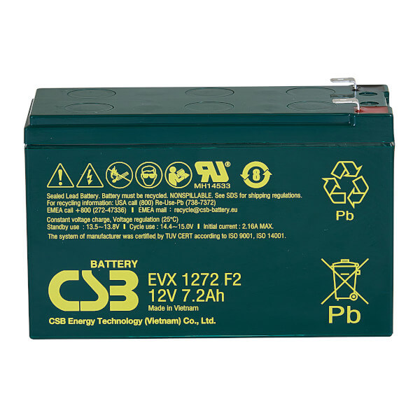 CSB EVX1272F2 12V 7,2Ah Blei-Akku / AGM Batterie Zyklentyp