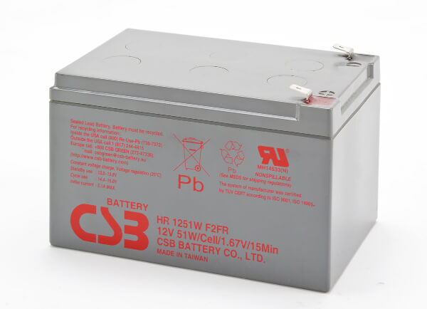 CSB HR1251WF2 12V 51W Blei-Akku / AGM Batterie Hochstrom