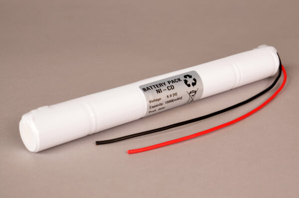 Akkupack Notlicht Notbeleuchtung 6,0V / 1500mAh (1,5Ah) Stabform mit Kabel