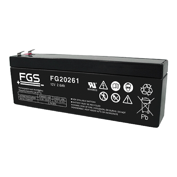 FGS FG20261 12V 2,6Ah Blei-Akku / AGM Batterie