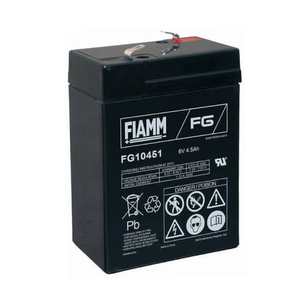Fiamm FG10451 6V 4,5Ah Blei-Akku / AGM Batterie
