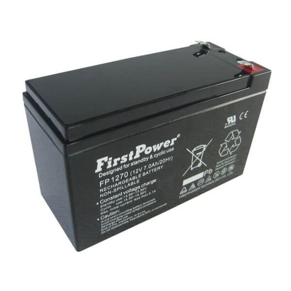 FirstPower FP1270B 12V 7Ah Blei-Akku / AGM Batterie VdS Faston 6,3mm