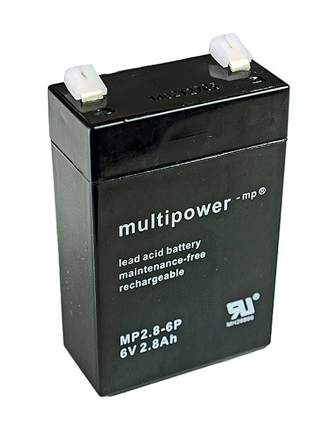 Multipower MP2.8-6P 6V 2,8Ah Blei-Akku / AGM Batterie