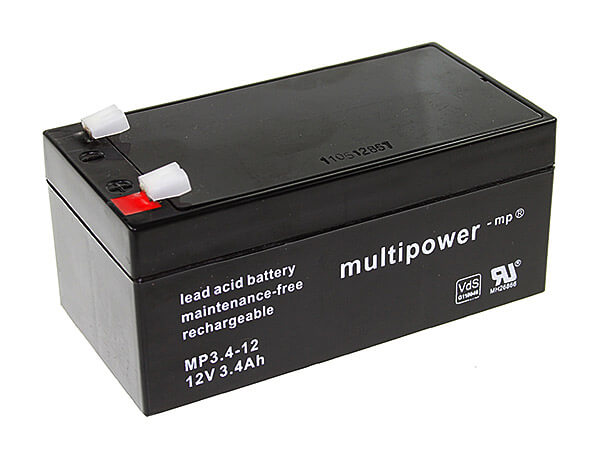 Multipower MP3.4-12 VdS 12V 3,4Ah Blei-Akku / AGM Batterie