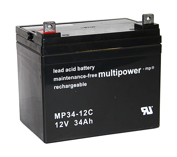 Multipower MP34-12C 12V 34Ah Blei-Akku / AGM Batterie Zyklenfest