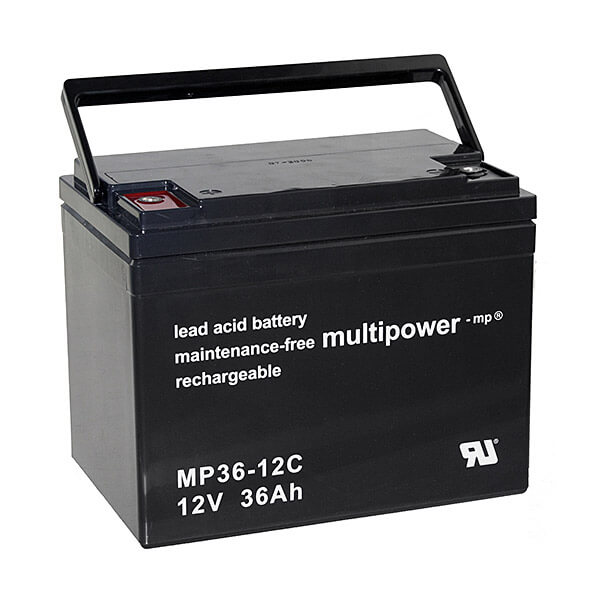 Multipower MPC36-12I 12V 36Ah Blei-Akku / AGM Batterie Zyklenfest
