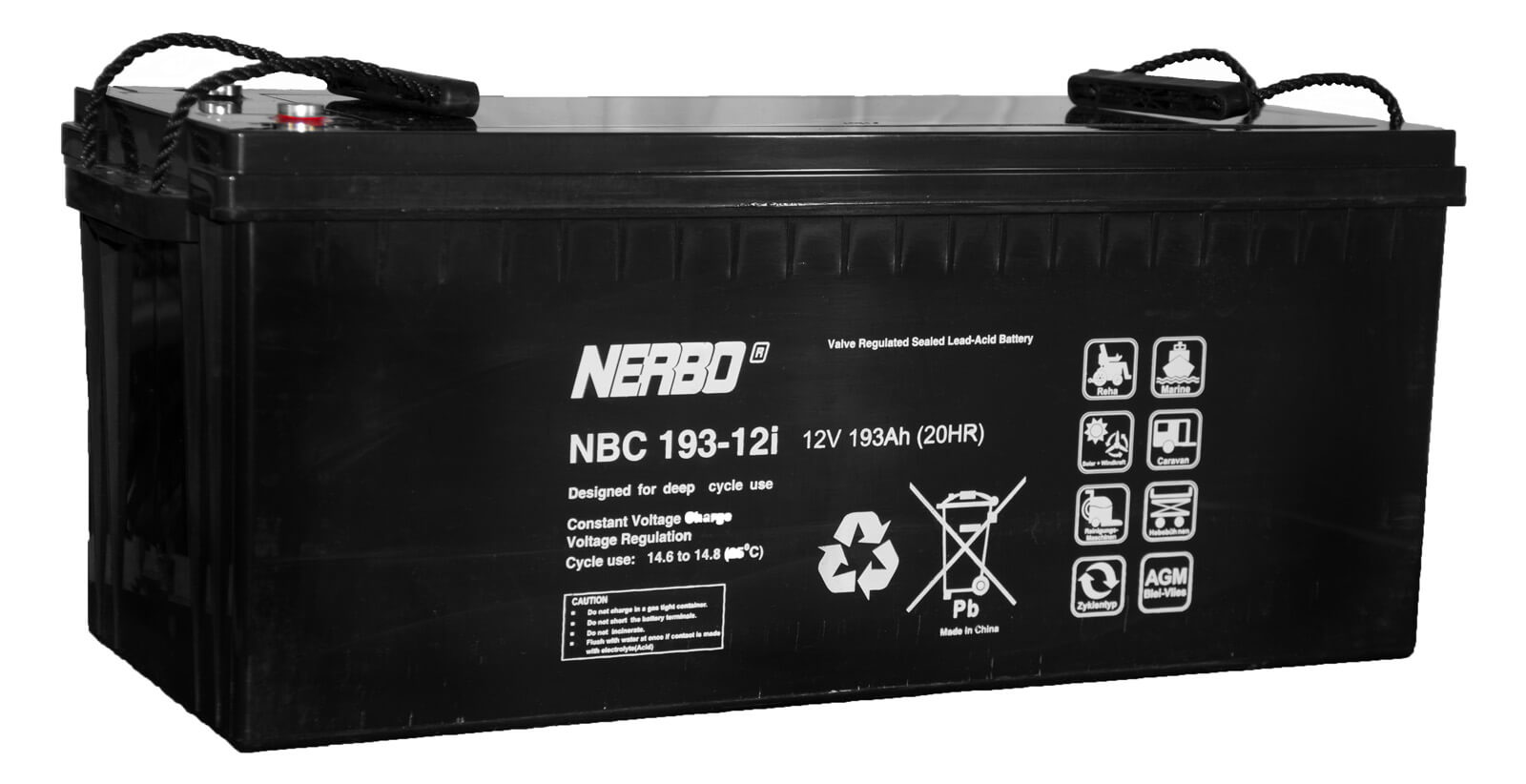 Nerbo NBC 193-12i - 12V 193Ah VRLA-AGM Akku Batterie Zyklentyp