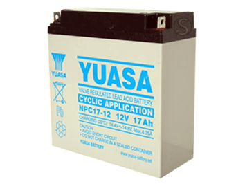 Yuasa NPC17-12 12V 17Ah Blei-Akku / AGM Batterie Zyklenfest
