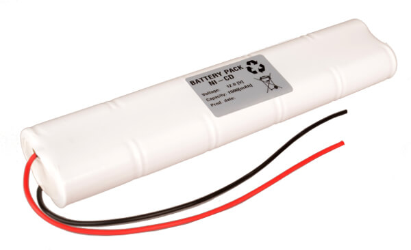 Akkupack Notlicht / Notbeleuchtung 12V / 1500mAh (1,5Ah) SC L5x2 Stab mit Kabel