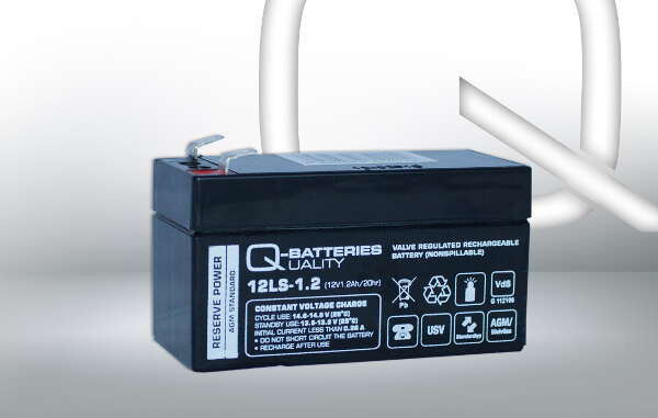 Q-Batteries 12LS-1.2 12V 1,2Ah AGM Batterie Akku VdS
