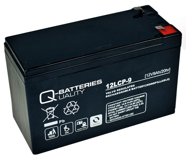 Q-Batteries 12LCP-9 12V 9Ah Blei-Akku / AGM Batterie Zyklentyp