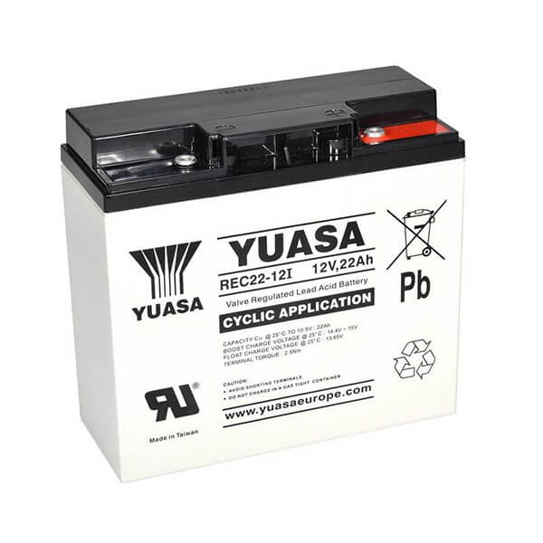 Yuasa REC22-12I 12V 22Ah Blei-Akku / AGM Batterie Zyklentyp