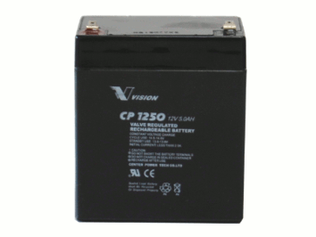 Vision CP1250 12V 5Ah 6,3mm Blei-Akku / AGM Batterie