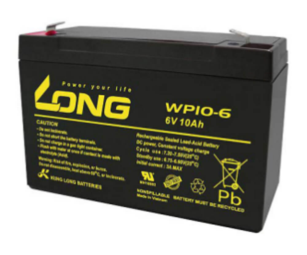 Kung Long WP10-6 6V 10Ah Blei-Akku / AGM Batterie