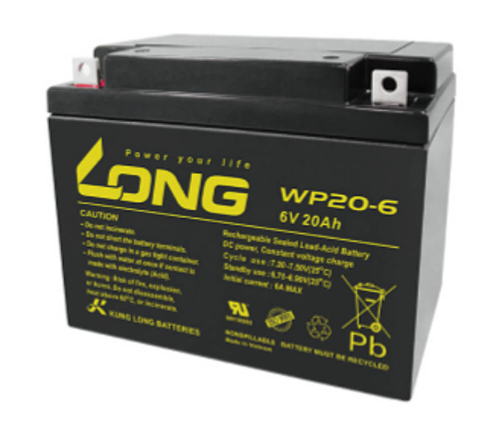 Kung Long WP20-6 6V 20Ah Blei-Akku / AGM Batterie