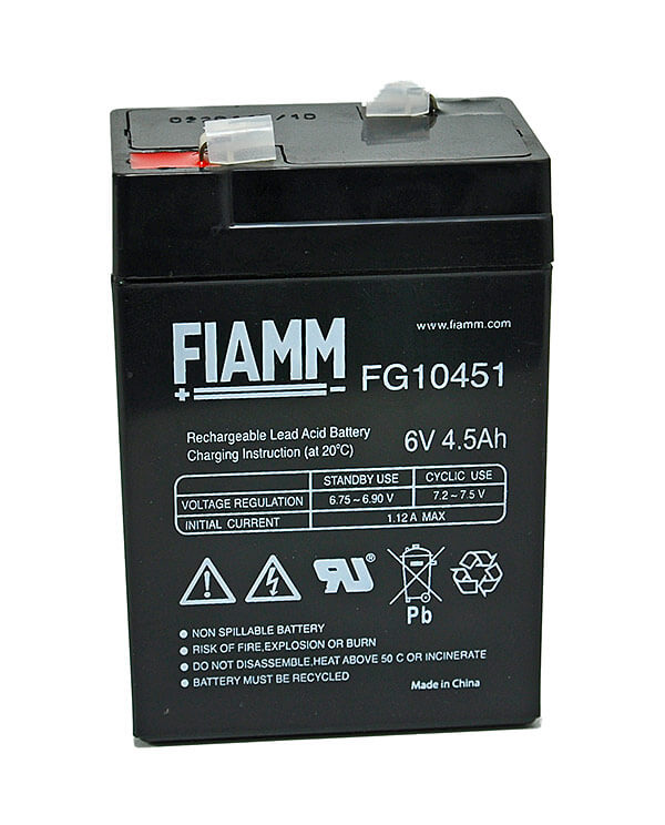 Fiamm FG10451 6V 4,5Ah Blei-Akku / AGM Batterie