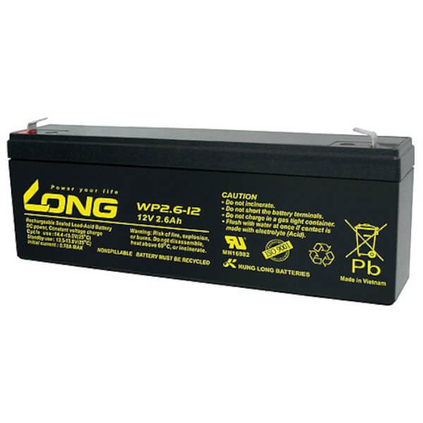Kung Long WP2.6-12 - 12V 2,6Ah Akku / AGM Batterie
