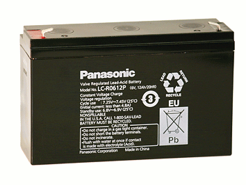 Panasonic LC-R0612P 6V 12Ah Blei-Akku / AGM Batterie