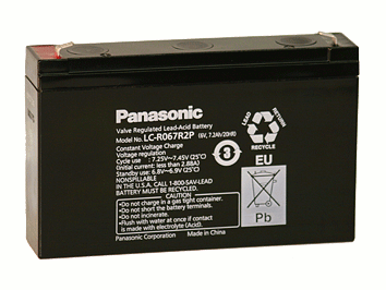 Panasonic LC-R067R2P 6V 7,2Ah Blei-Akku / AGM Batterie