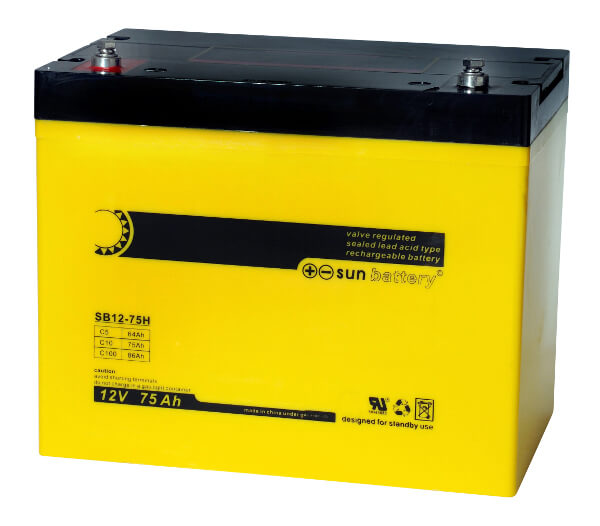 SolarPower Gelbatterie 75Ah 12V für Solaranwendungen