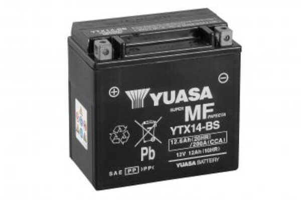 YUASA Motorradbatterie YTX14-BS - 12V 12Ah